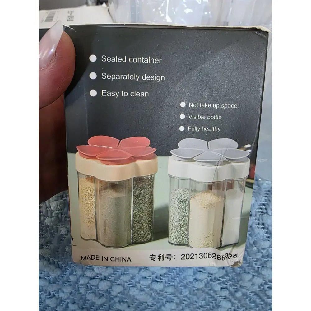 5 In‎ 1 Seasoning Container  Multi-Compartment Spice Organizer For Kitchen B2